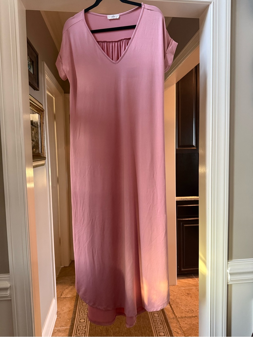 entro Dusty Rose V-Neck Maxi Dress
